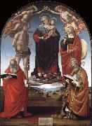 Luca Signorelli The Virgin and Child among Angels and Saints oil painting